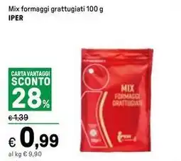 Iper La Grande Mix formaggi grattugiati IPER offerta