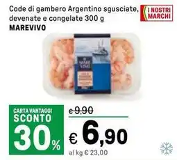 Iper La Grande Code di gambero argentino sgusciate, devenate e congelate MAREVIVO offerta