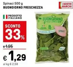 Iper La Grande Spinaci BUONGIORNO FRESCHEZZA offerta
