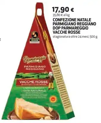 Coop Confezione natale parmigiano reggiano dop vacche rosse offerta