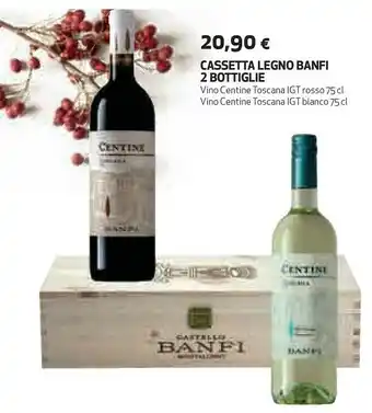 Coop Cassetta legno banfi 2 bottiglie offerta