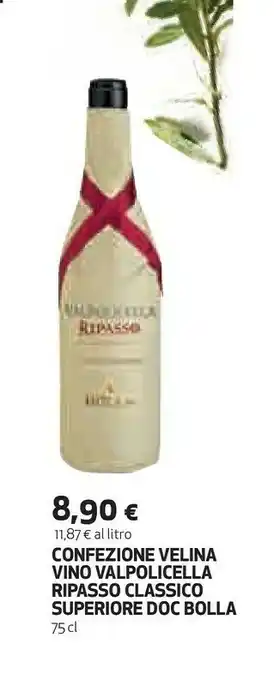 Coop Bolla confezione velina vino valpolicella ripasso classico superiore doc offerta