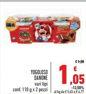 Conad Yogoloso super mario banana e confettini 220 g(ml) offerta