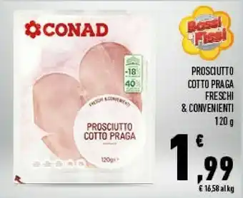 Conad Prosiutto cotto praga offerta