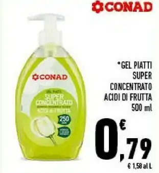 Conad Conad gel piatti super concentrato acidi di frutta offerta