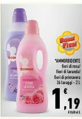 Conad Conad ammorbidente fiori di rosa/fiori di lavanda offerta