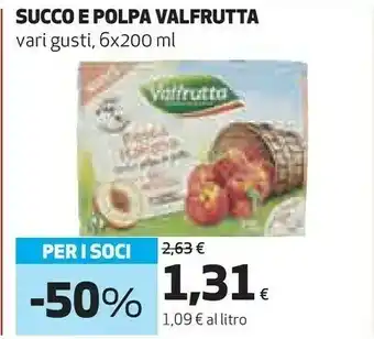 Coop Succo e polpa di pera offerta