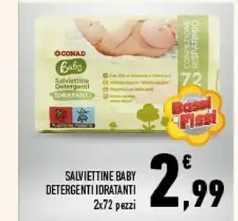Conad Salviettine baby detergenti idratanti offerta