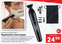 Lidl SILVERCREST PERSONAL CARE Regolabarba a lama singola offerta