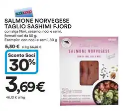 Coop SALMONE NORVEGESE TAGLIO SASHIMI FJORD offerta