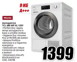 MediaWorld Miele Asciugatrice TCL 680 WP XL 125Y offerta