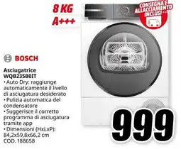MediaWorld BOSCH Asciugatrice WQB235BOIT offerta