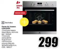 MediaWorld Electrolux Forno da incasso COD3S40X offerta
