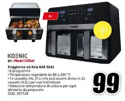 MediaWorld KOENIC BY Media World Friggitrice ad Aria KAF 9242 offerta