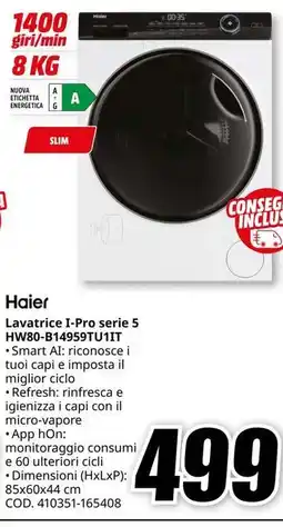 MediaWorld Haier Lavatrice I-Pro serie 5 HW80-B14959TU1IT offerta