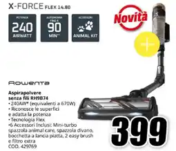 MediaWorld Rowenta Aspirapolvere senza fili RH9B74 offerta