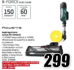 MediaWorld Rошепта Aspirapolvere senza fili RH9A32 offerta