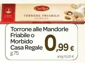 Carrefour Express Torrone friabile alle mandorle 75 g(ml) offerta