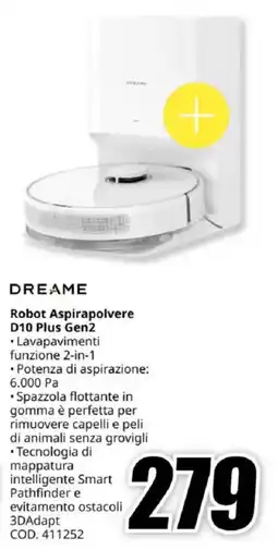 MediaWorld DREAME Robot Aspirapolvere D10 Plus Gen2 offerta