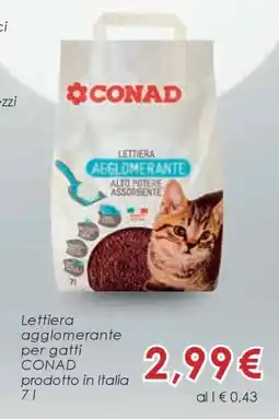 Conad CONAD Lettiera agglomerante per gatti offerta