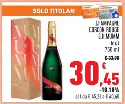 Conad Champagne Cordon Rouge G.H. Mumm offerta