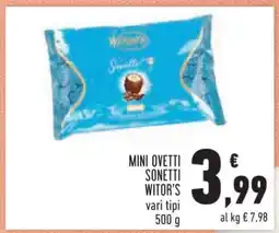 Conad MINI OVETTI SONETTI WITOR'S offerta