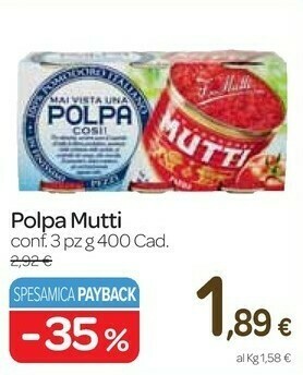 Carrefour Express Polpa di pomodoro 400 g(ml) offerta