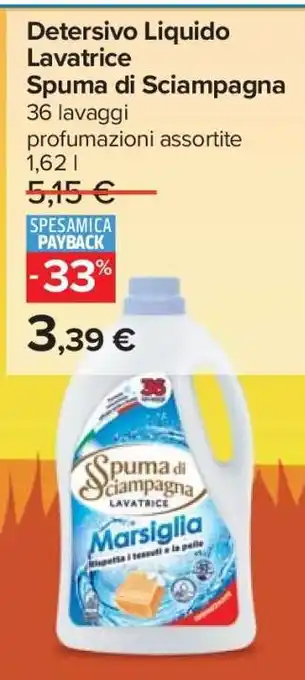 Carrefour Detersivo Liquido Lavatrice Spuma di Sciampagna offerta