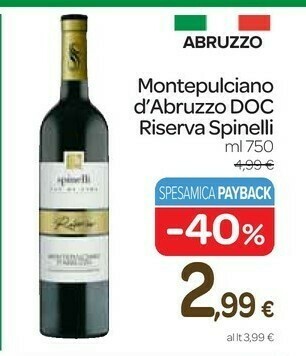 Carrefour Express Montepulciano d'abruzzo doc 750 g(ml) offerta