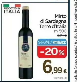 Carrefour Express Liquore di mirto di sardegna 500 g(ml) offerta
