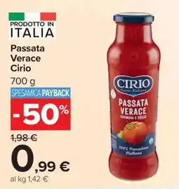 Carrefour Passata Verace Cirio offerta