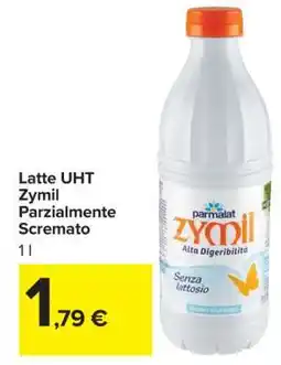 Carrefour Latte UHT Zymil Parzialmente Scremato offerta