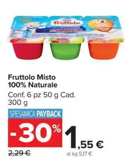 Carrefour Fruttolo Misto 100% Naturale offerta
