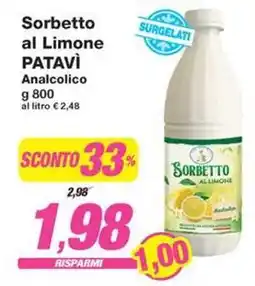 Sorbetto al Limone PATAVÌ Analcolico