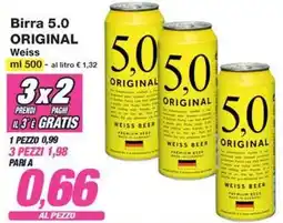 Prix Quality Birra 5.0 ORIGINAL Weiss offerta