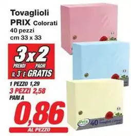 Prix Quality Tovaglioli PRIX Colorati offerta