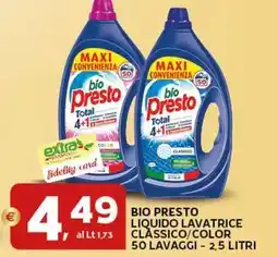 Extra Supermercati Bio presto liquido lavatrice classico/color offerta