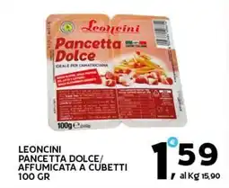 Extra Supermercati Leoncini pancetta dolce/ affumicata a cubetti offerta