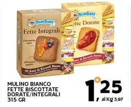 Extra Supermercati Mulino bianco fette biscottate dorate/integrali offerta
