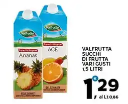Extra Supermercati Valfrutta succhi di frutta vari gusti offerta