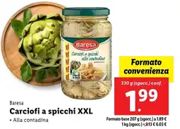 Lidl Baresa Carciofi a spicchi XXL offerta