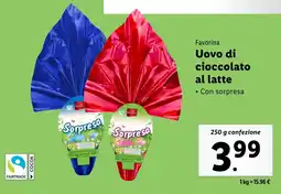 Lidl Favorina Uovo di cioccolato al latte offerta