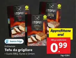 Lidl Grillmeister Tofu da grigliare offerta