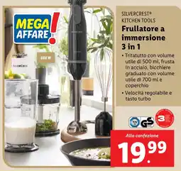 Lidl SILVERCREST KITCHEN TOOLS Frullatore a immersione 3 in 1 offerta