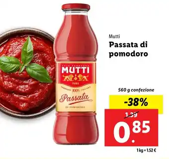 Lidl Mutti Passata di pomodoro offerta