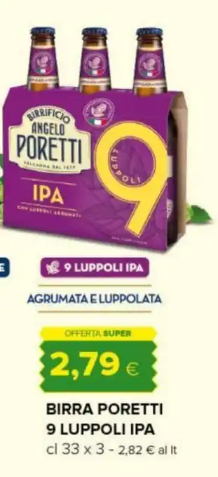 Tigre Birra poretti 9 luppoli ipa offerta