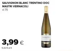 Tigre Sauvignon blanc trentino doc MASTRI VERNACOLI offerta