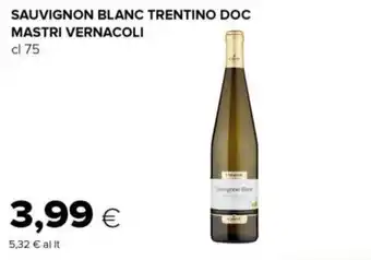 Tigre Sauvignon blanc trentino doc MASTRI VERNACOLI offerta