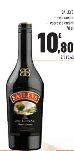 Bailey's - irish cream - espresso cream
