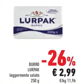 Conad Superstore Burro lurpak leggermente salato offerta
